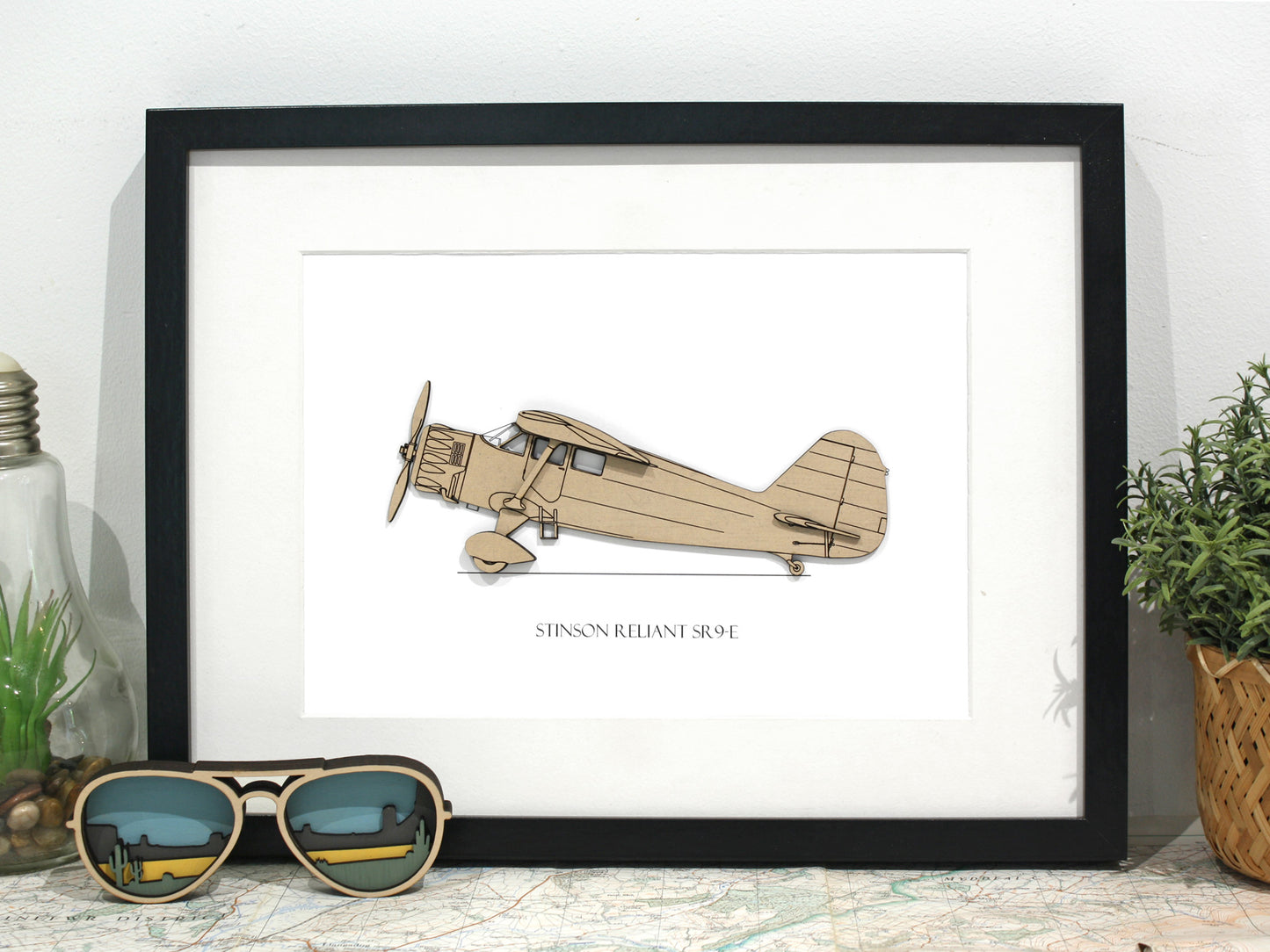 Stinson Reliant SR9-E aviation art