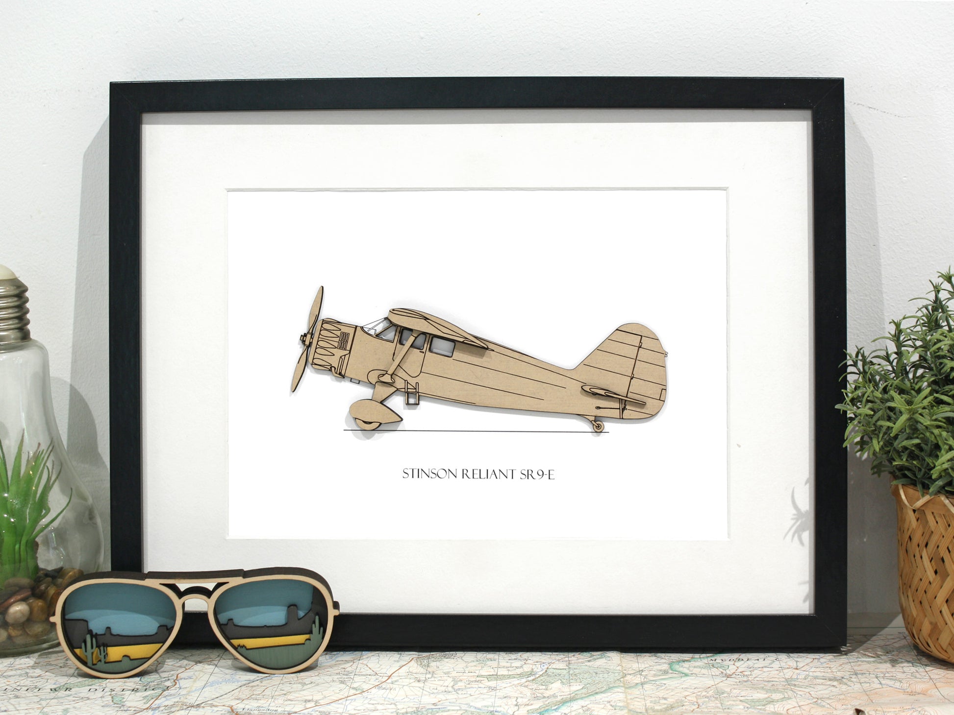 Stinson Reliant SR9-E aviation art
