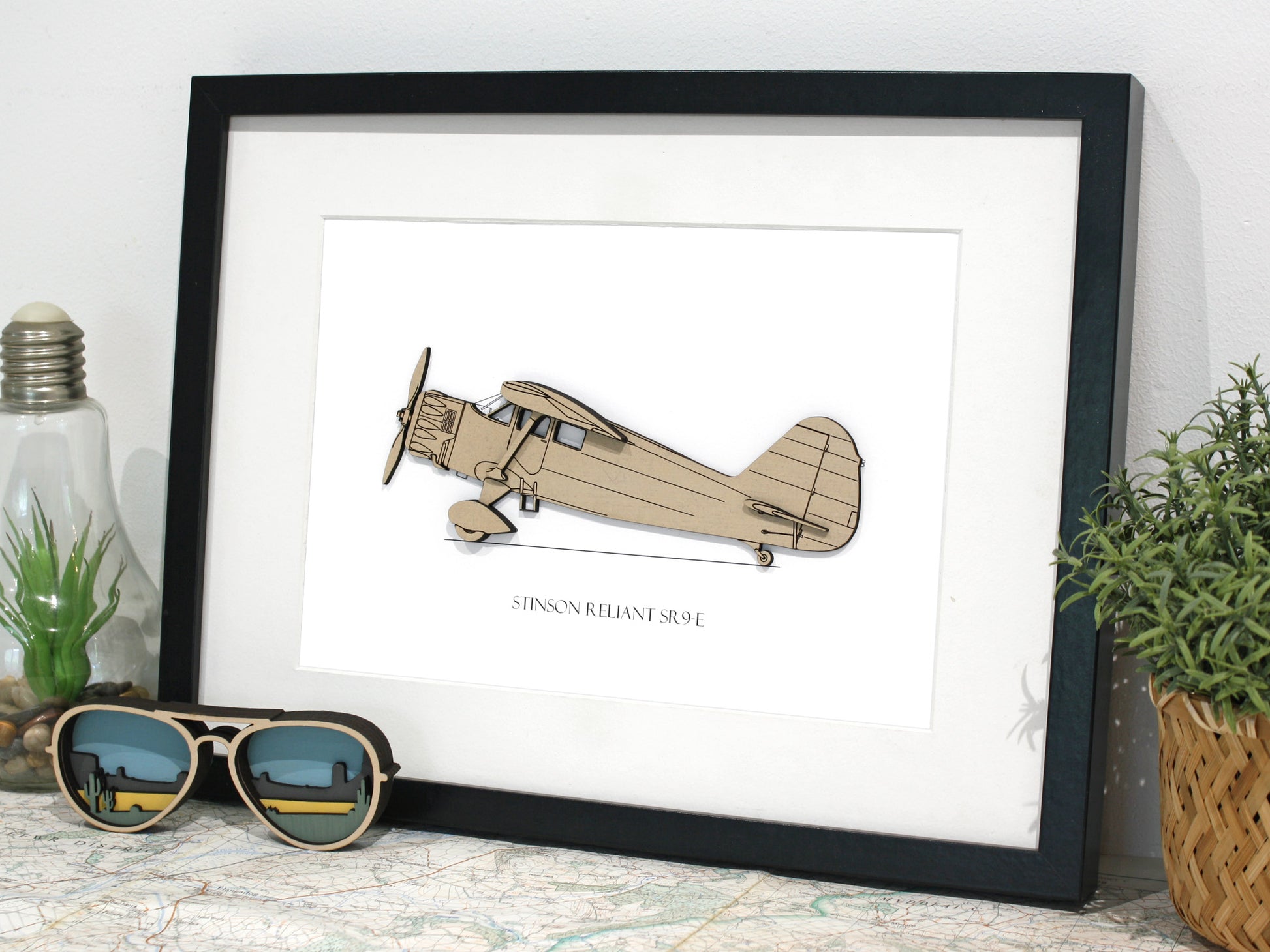 Stinson Reliant SR9-E blueprint art