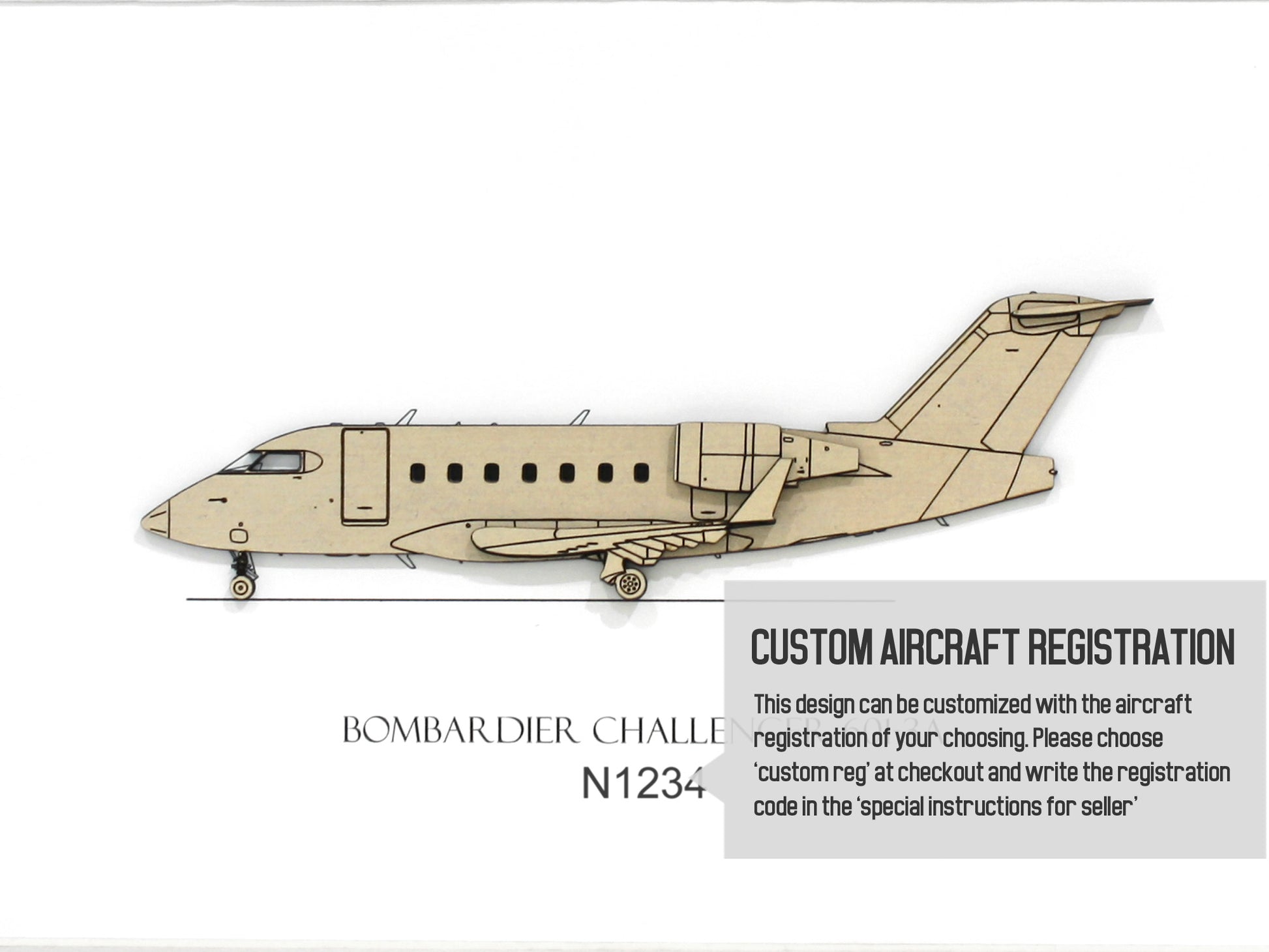 Bombardier Challenger 601-3A custom aviation art