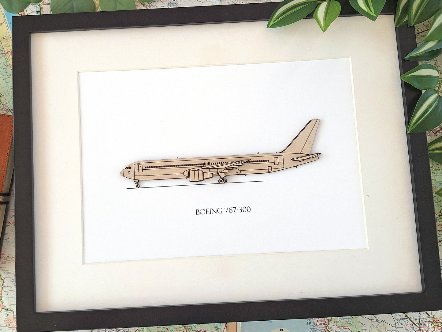 Boeing 767-300 blueprint art