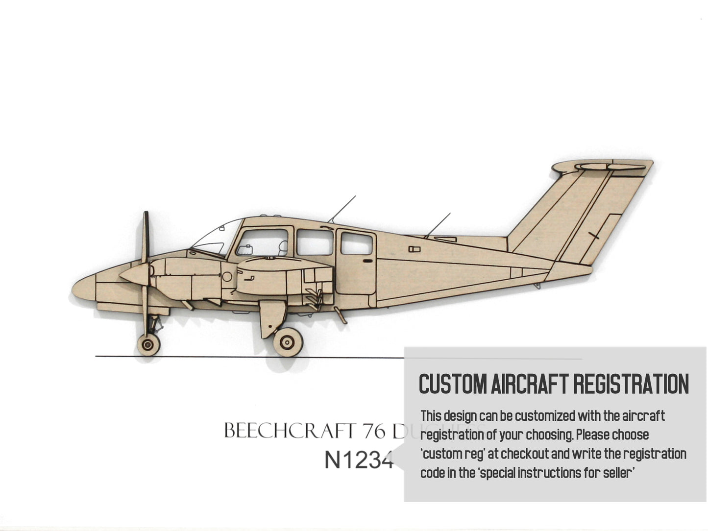 Beechcraft 76 Duchess custom aviation art