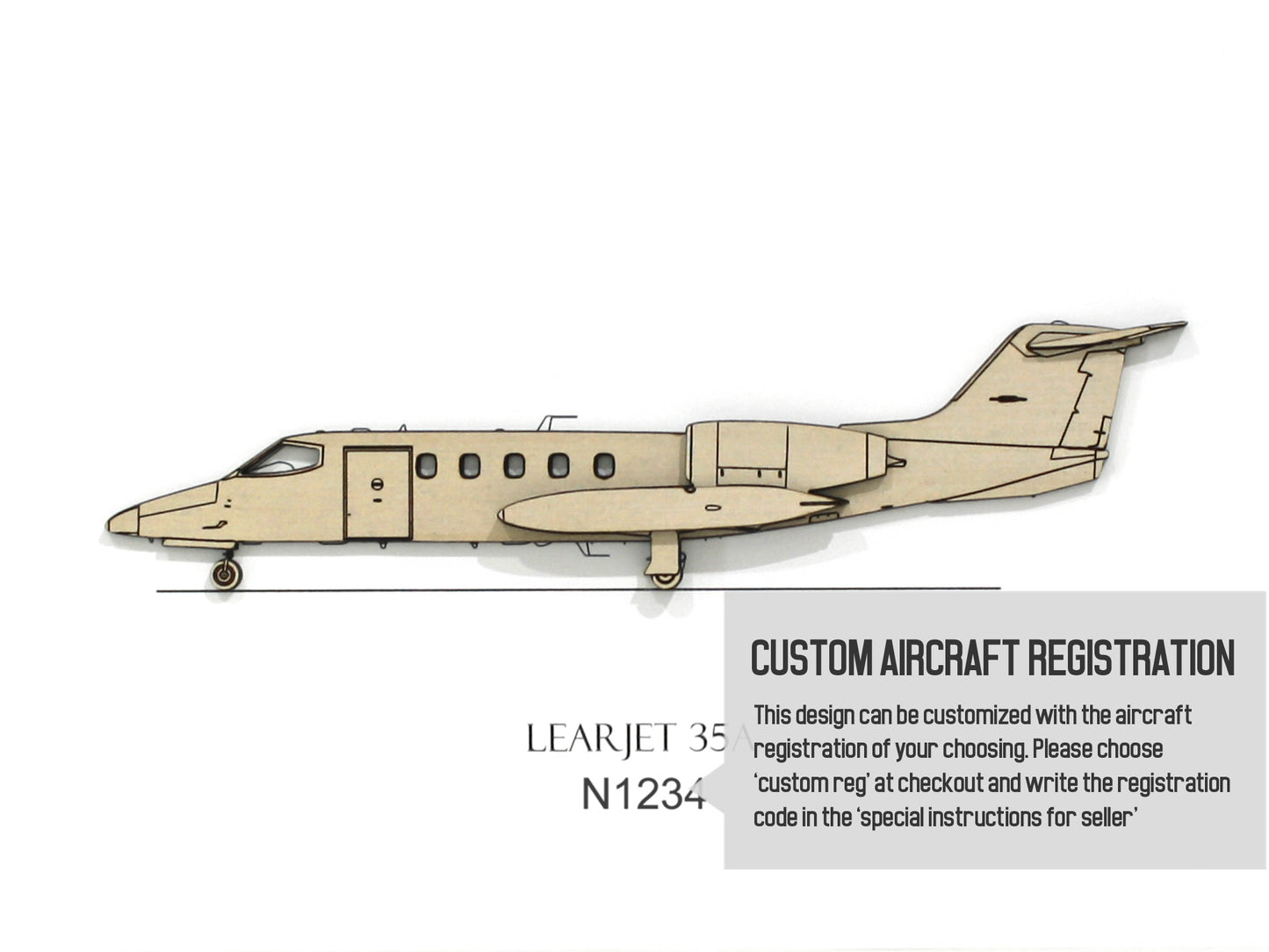 Learjet 35A custom aviation art
