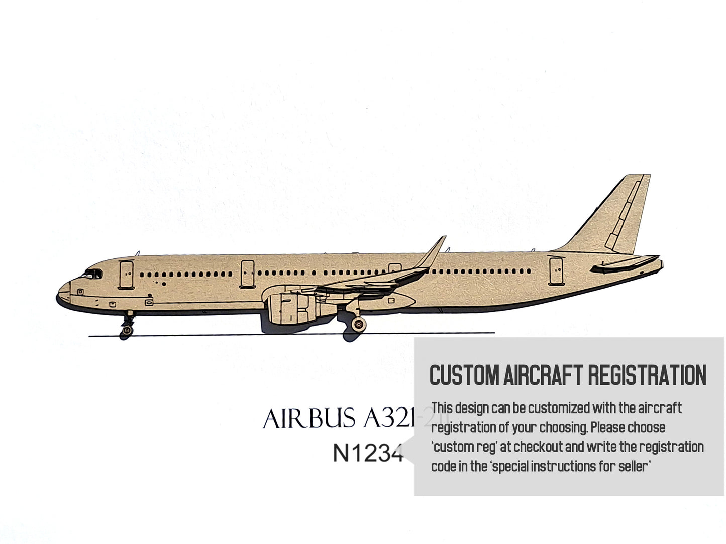 Airbus A321-211 custom aviation art