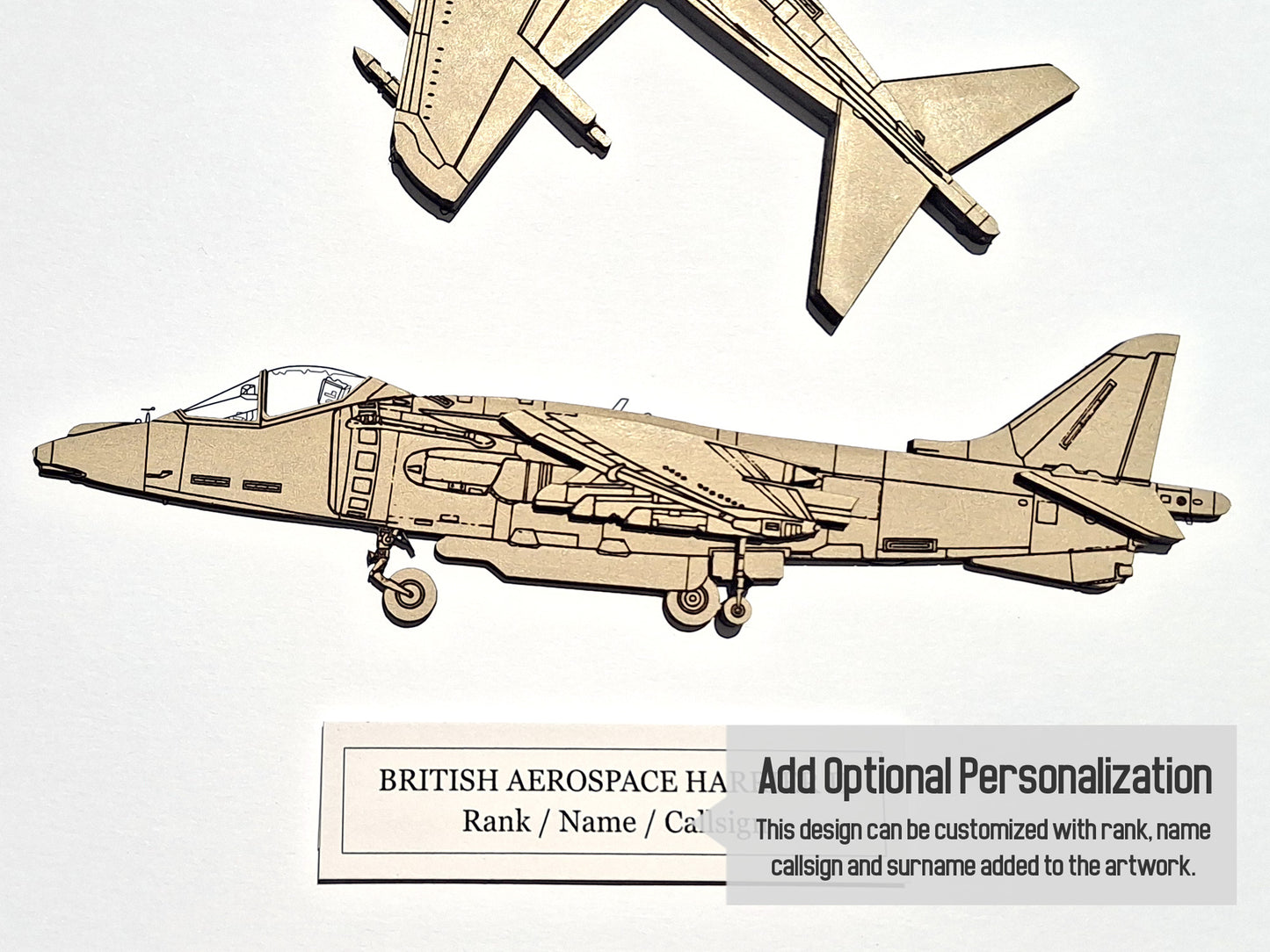 British Aerospace Harrier II custom aviation art