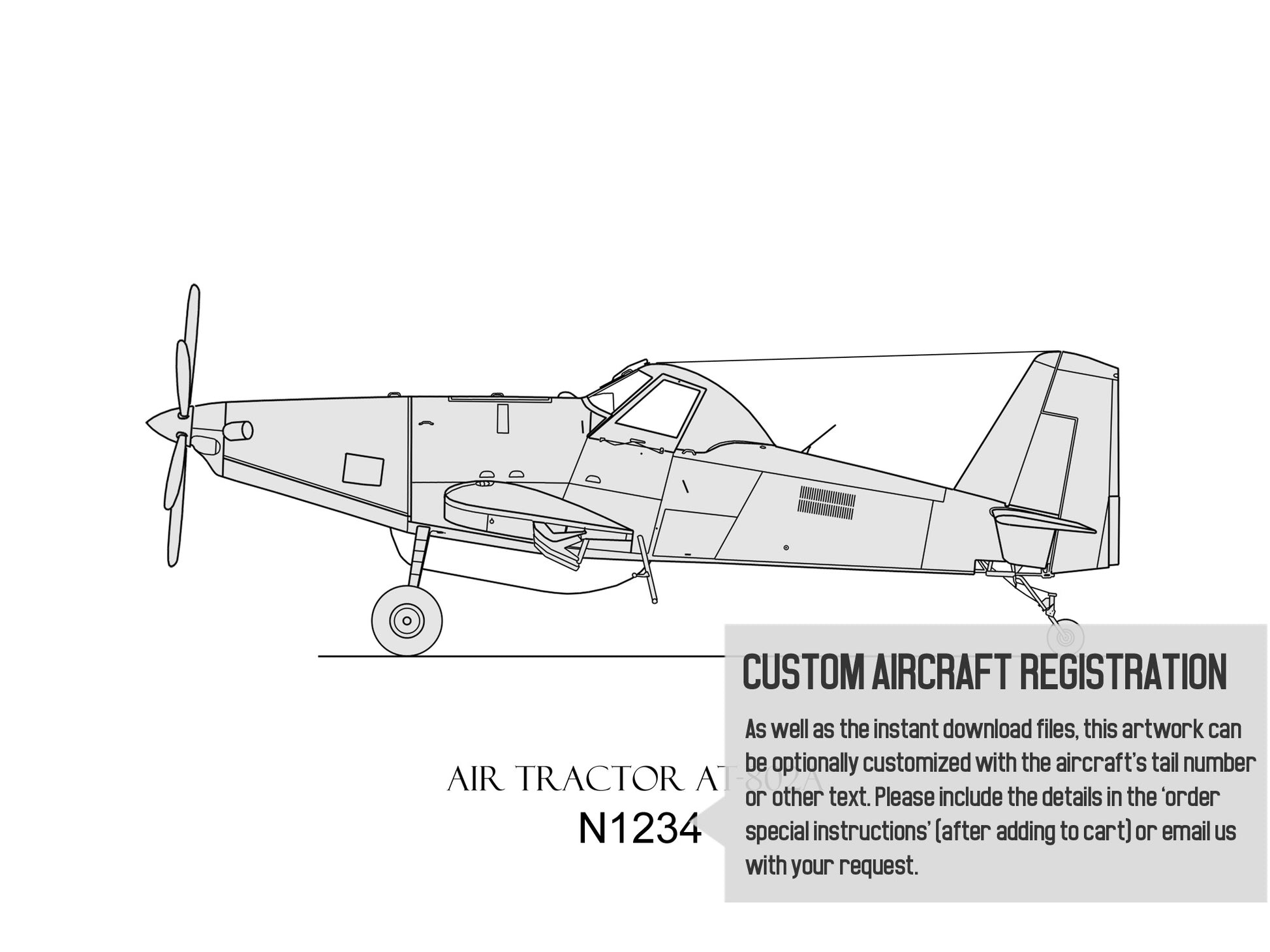 Air Tractor AT-802A custom aviation art