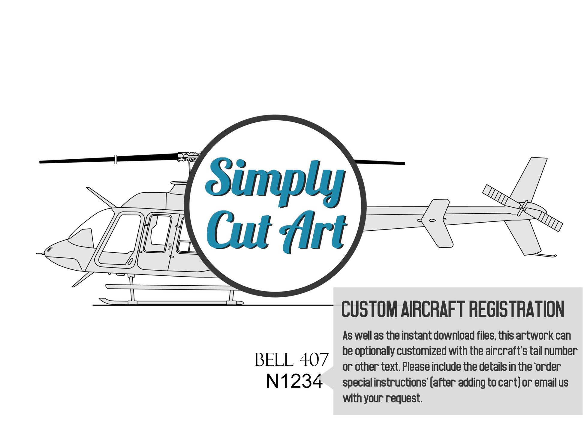 Bell 407 custom helicopter gifts