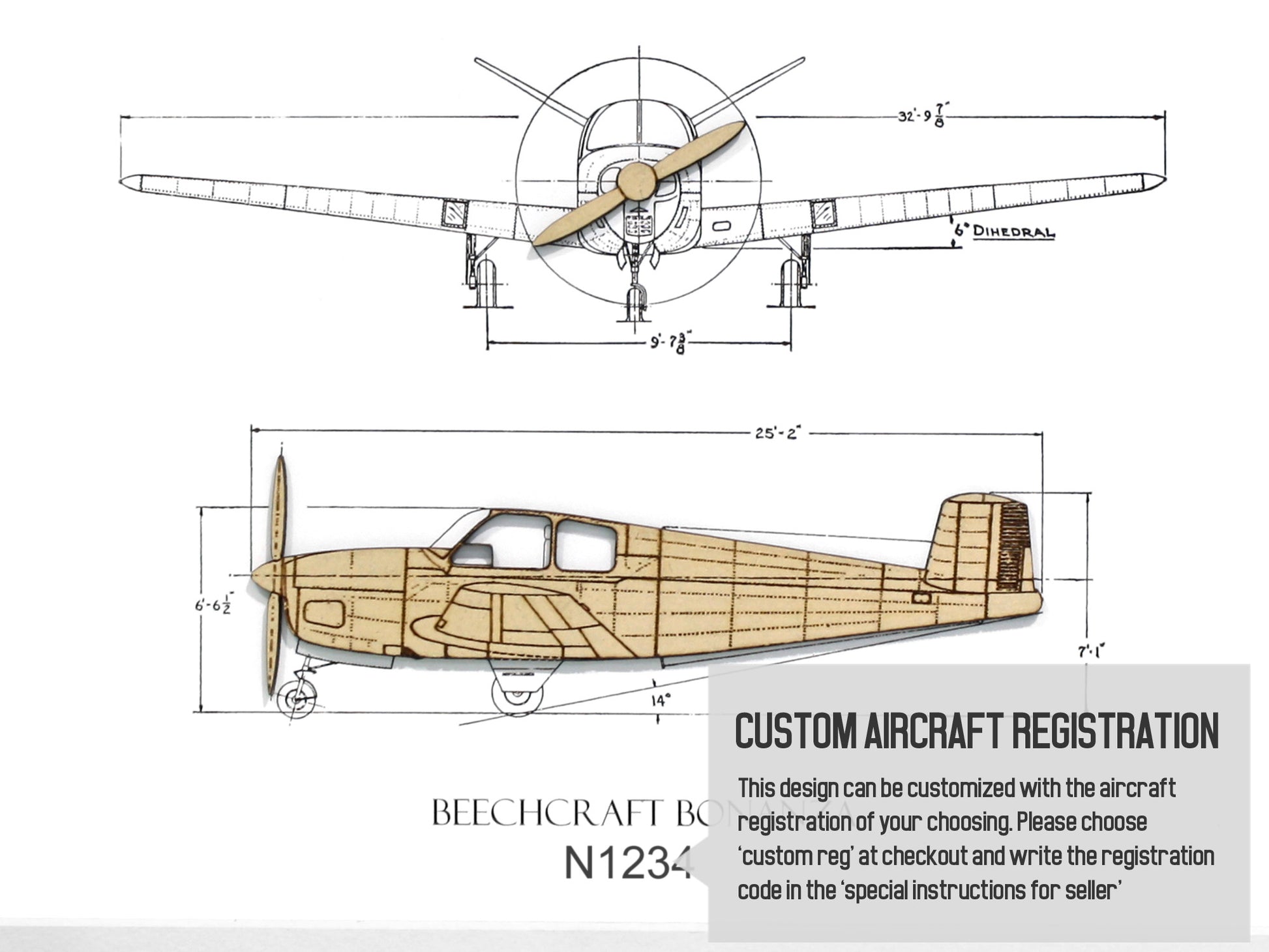 Beechcraft Bonanza Model 35 V-Tail custom gifts