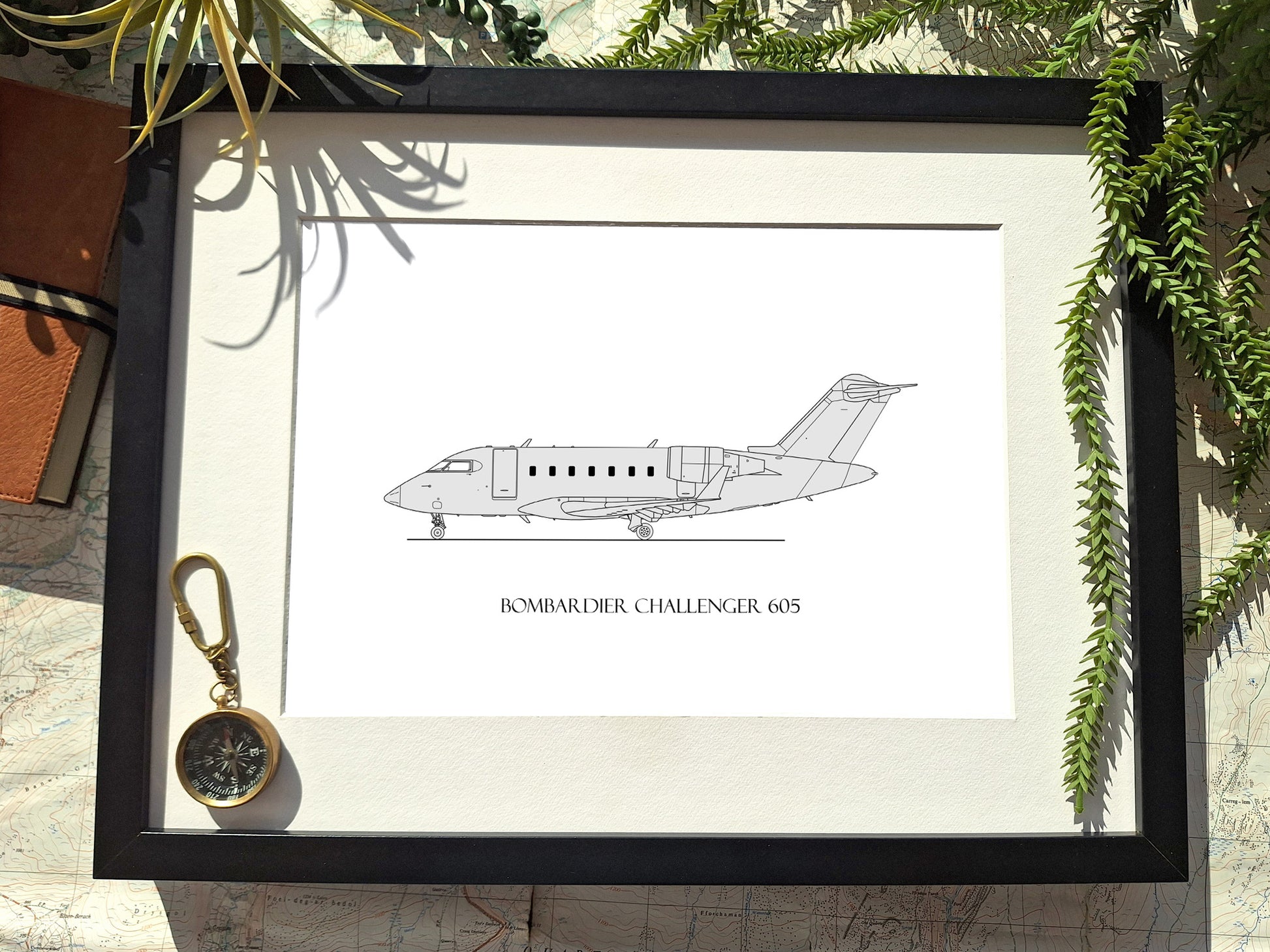 Bombardier Challenger 605 aviation art