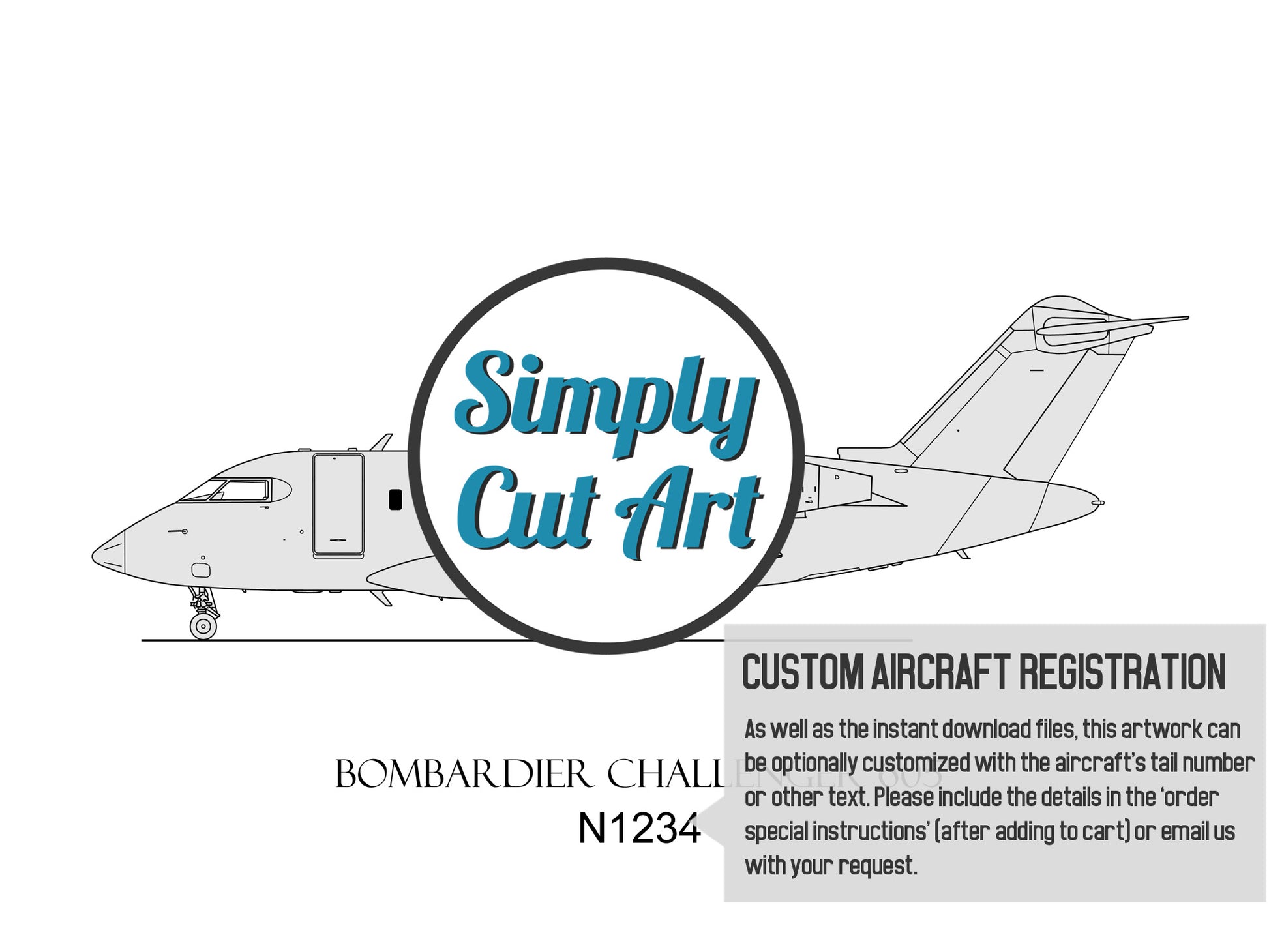 Bombardier Challenger 605 custom aviation art