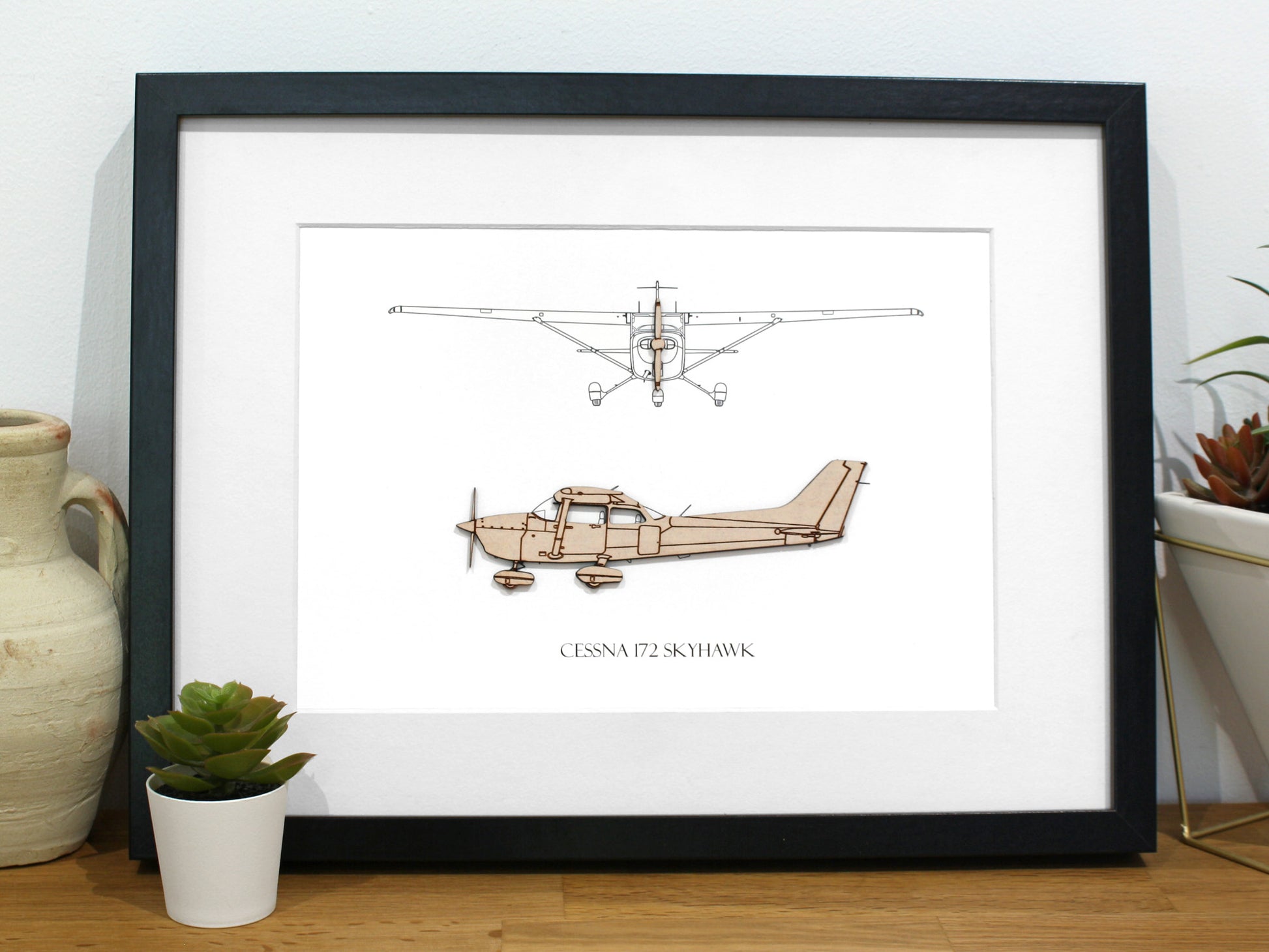 Cessna 172 Skyhawk aviation art gift