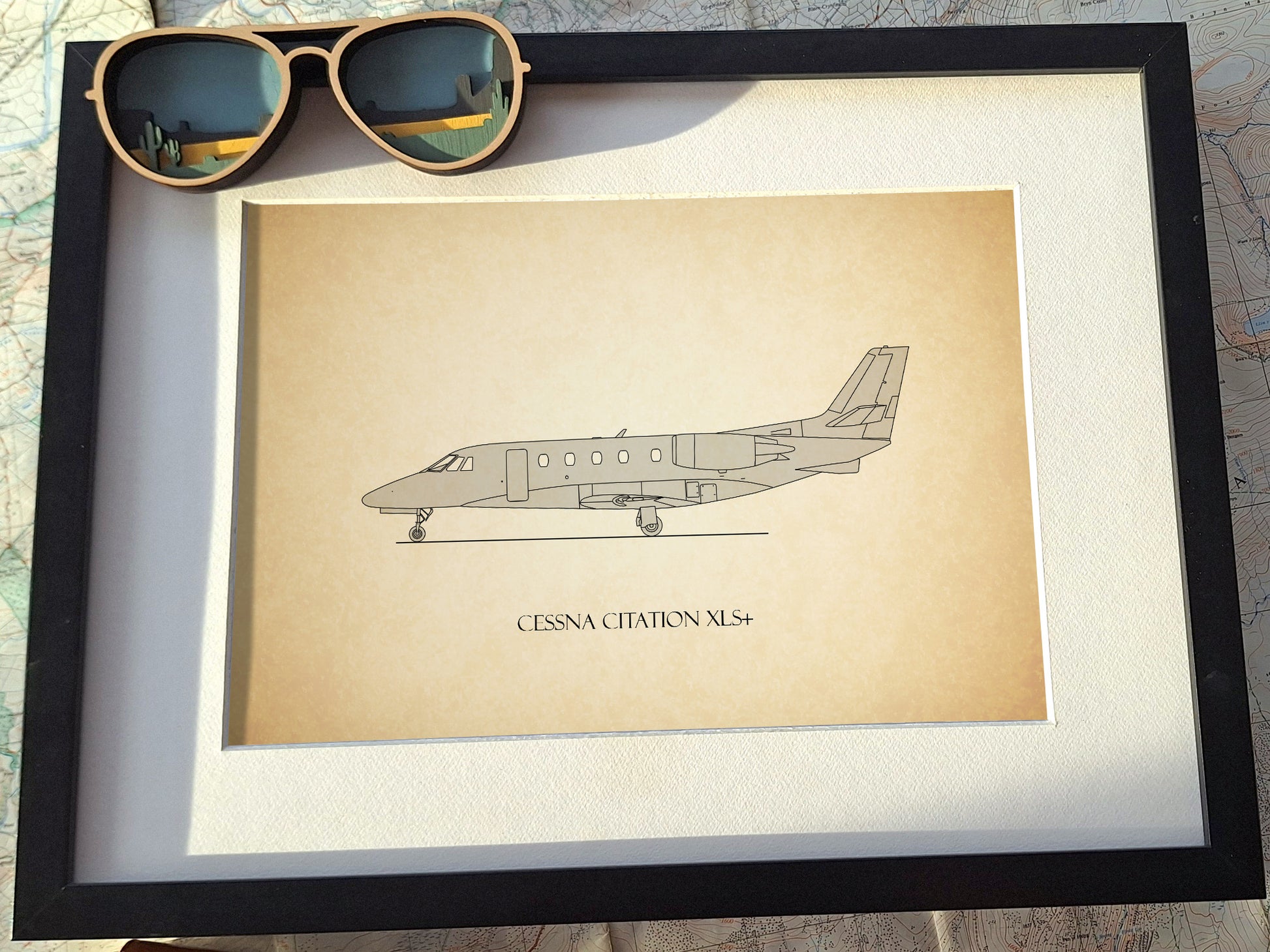 Cessna Citation XLS+ blueprint art