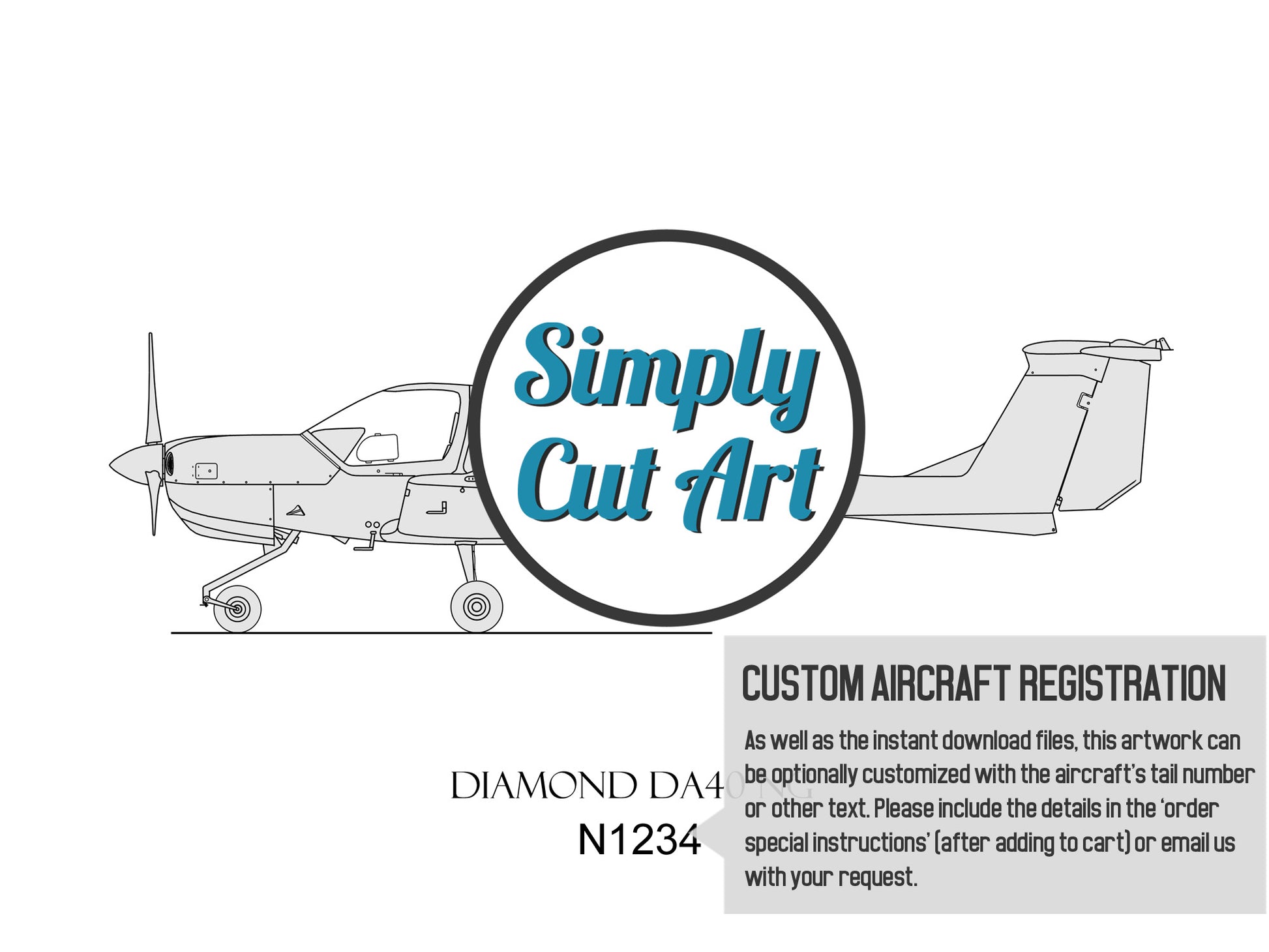 Diamond DA40 NG custom aviation gift