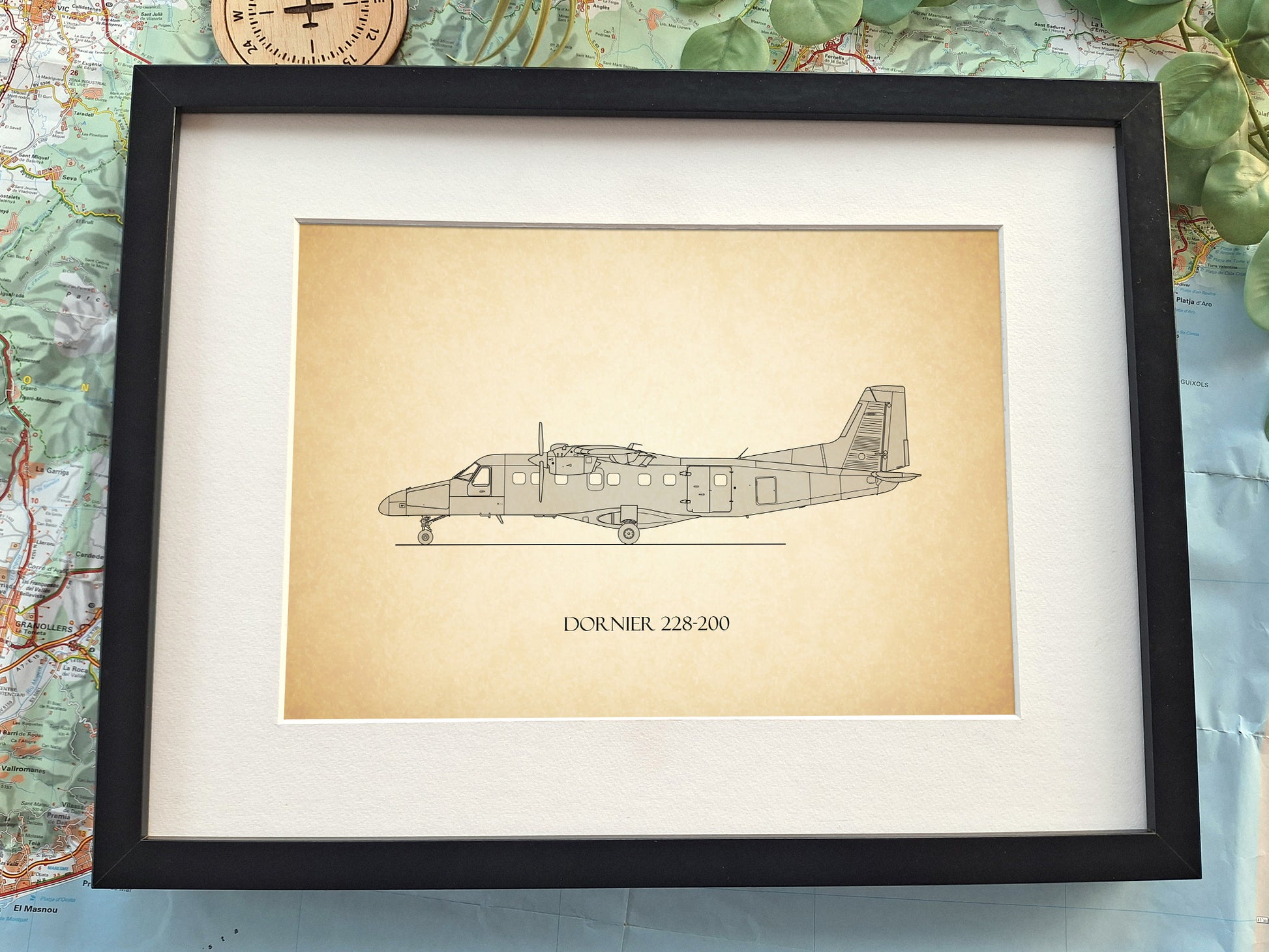 Dornier 228-200 blueprint art