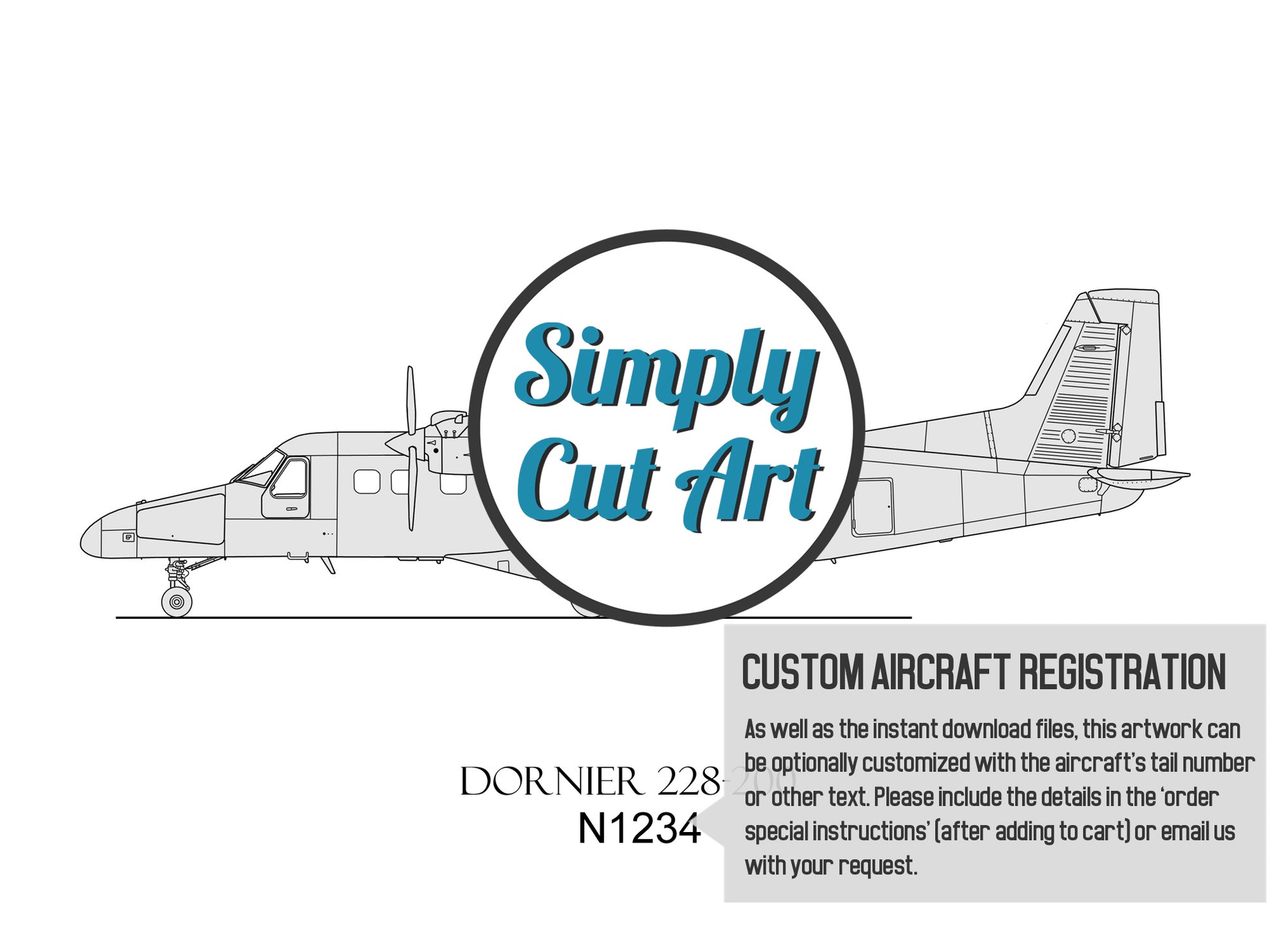 Dornier 228-200 custom aviation art