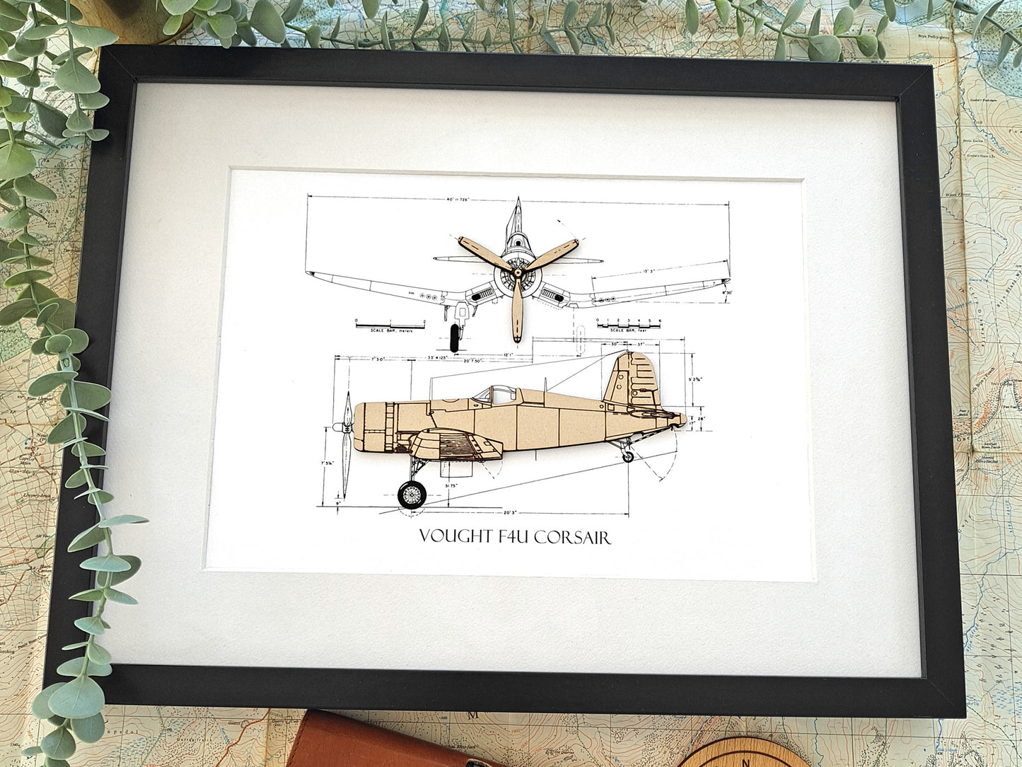 F4U Corsair blueprint art