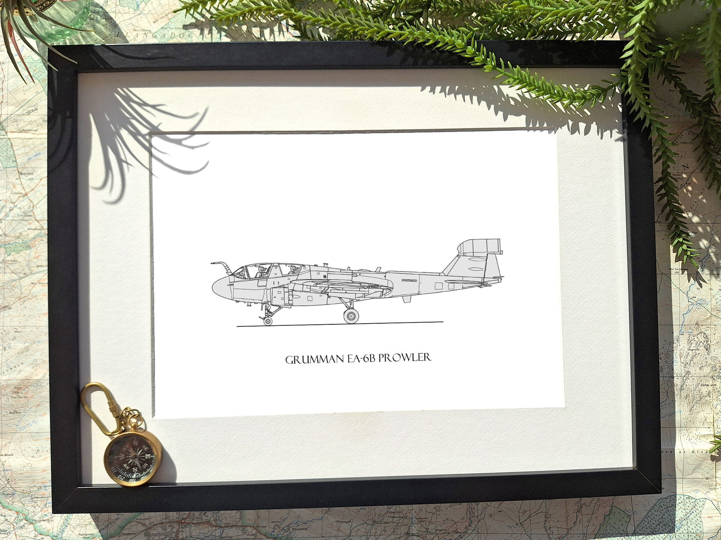 Grumman EA-6B Prowler aircraft blueprint