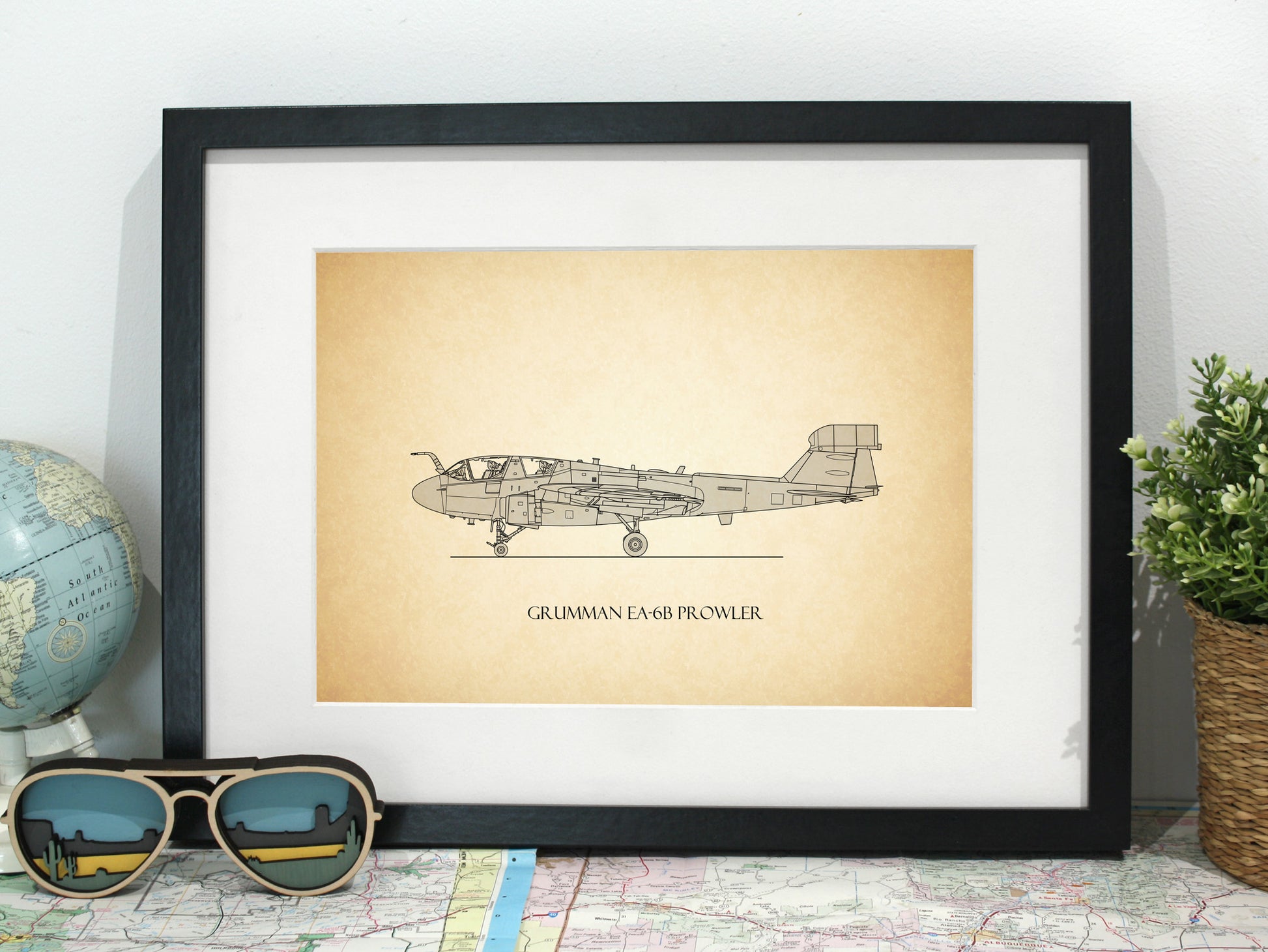 Grumman EA-6B Prowler aviation blueprint