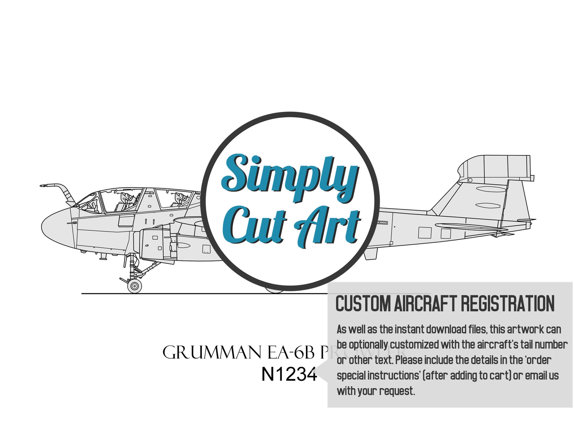 Grumman EA-6B Prowler custom aviation art