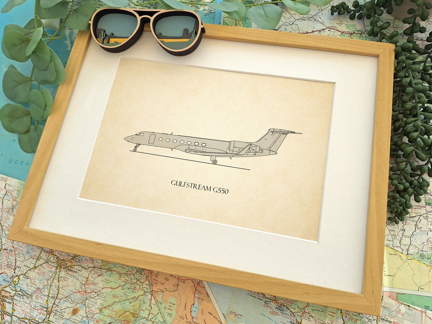 Gulfstream G550 aviation art