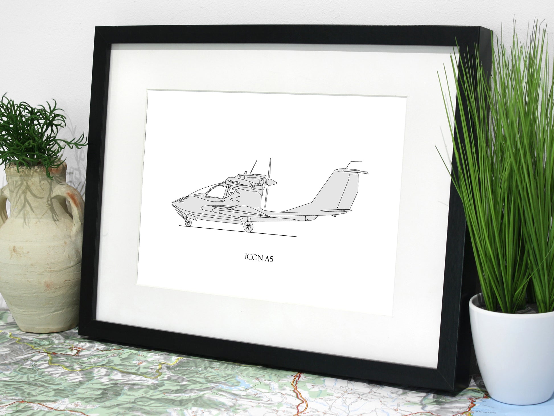 Icon A5 blueprint aviation art