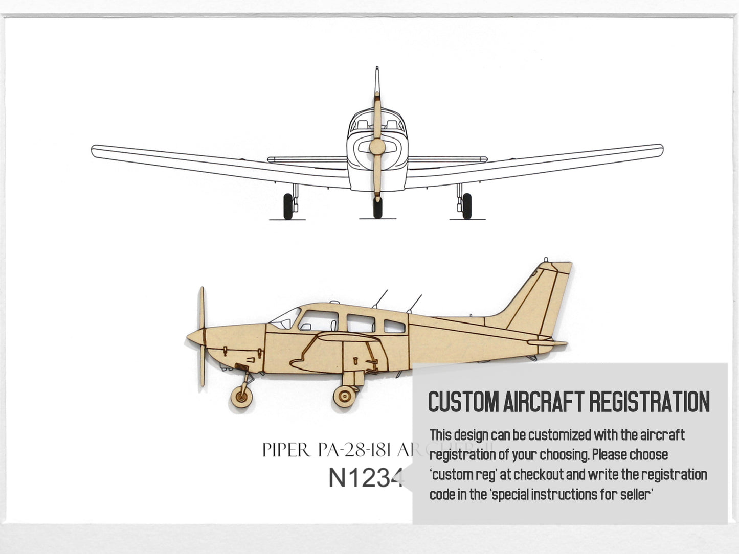 Piper PA-28-181 Archer II aviation art