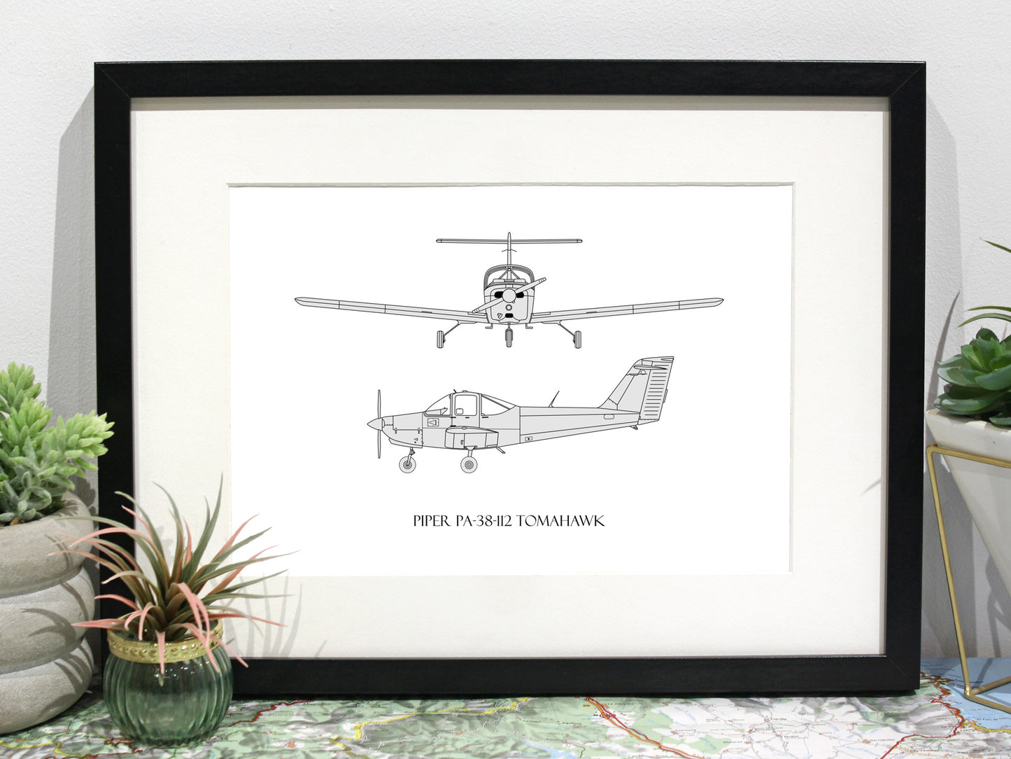 Piper PA-38-112 Tomahawk blueprint art