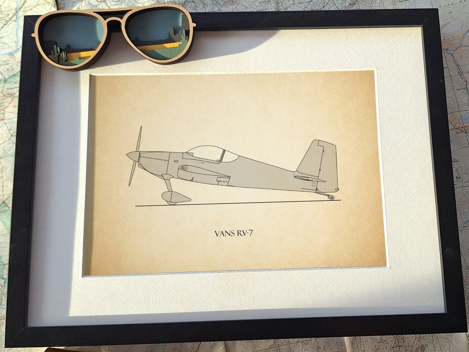Vans RV-7 aviation blueprint art