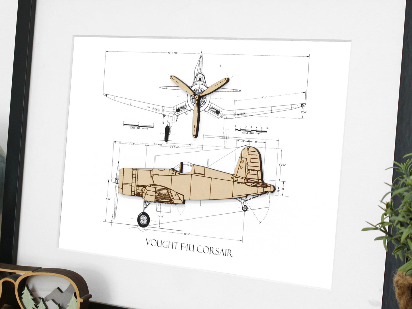 Vought F4U Corsair blueprint art