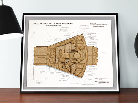 space art, Mercury capsule blueprint art