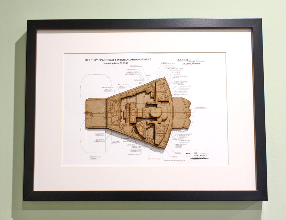 space art, Mercury capsule blueprint art