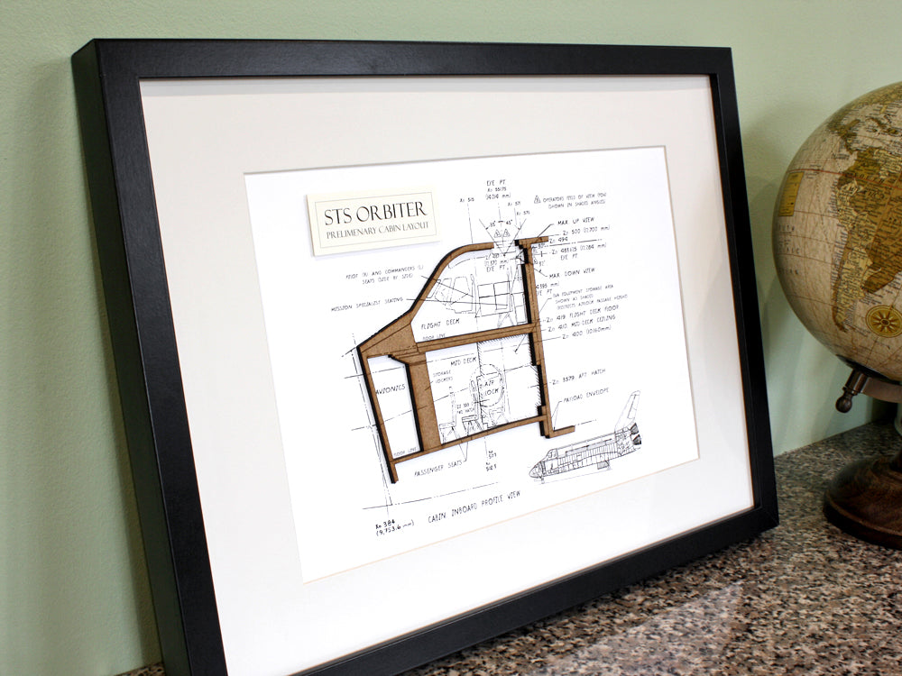 Space Art, Space Gifts, Shuttle Blueprint