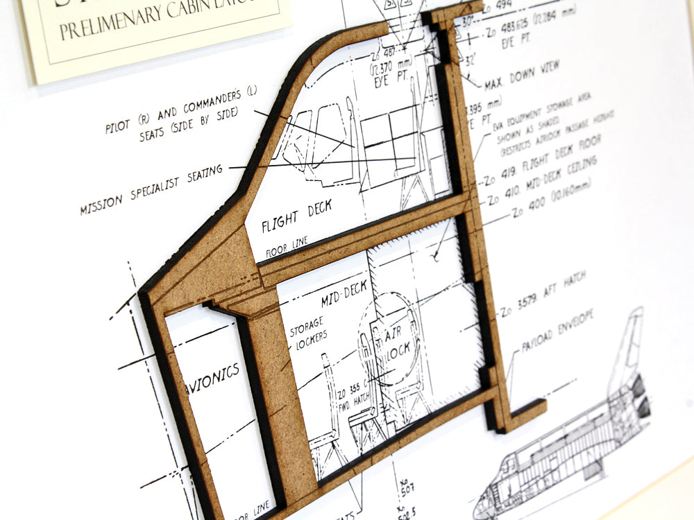 Space Shuttle Blueprint Art