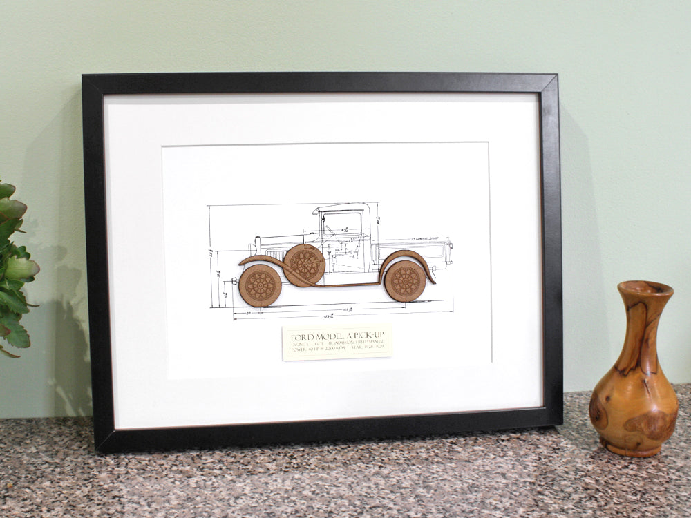 Ford Model A pick up wall art gift