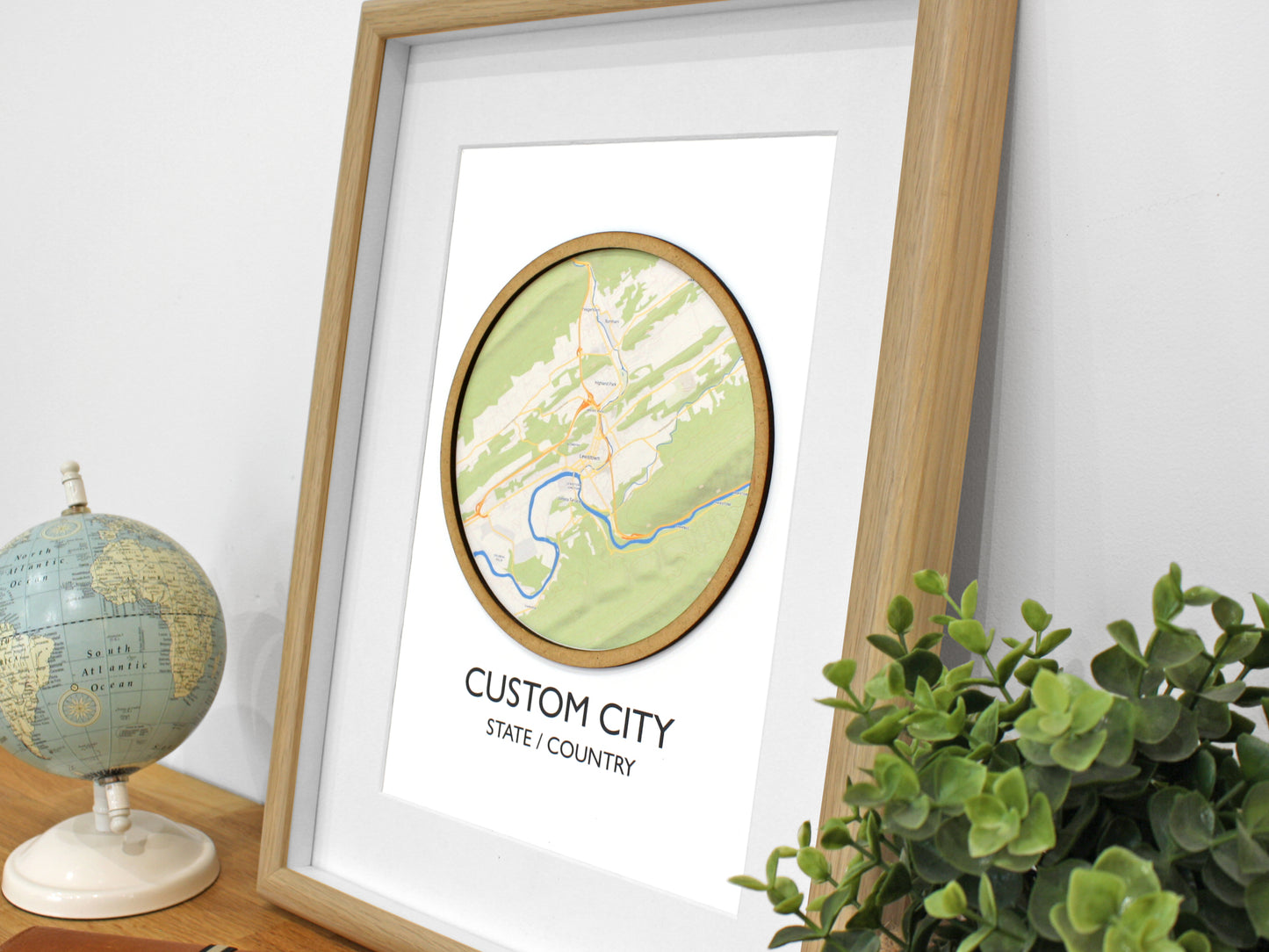 Customizable map art