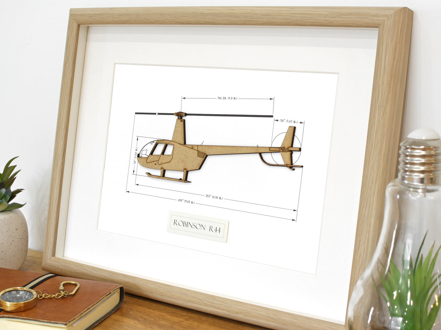 Robinson R44 helicopter art