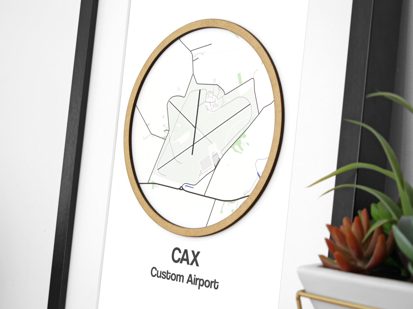 aviation gift airport map art