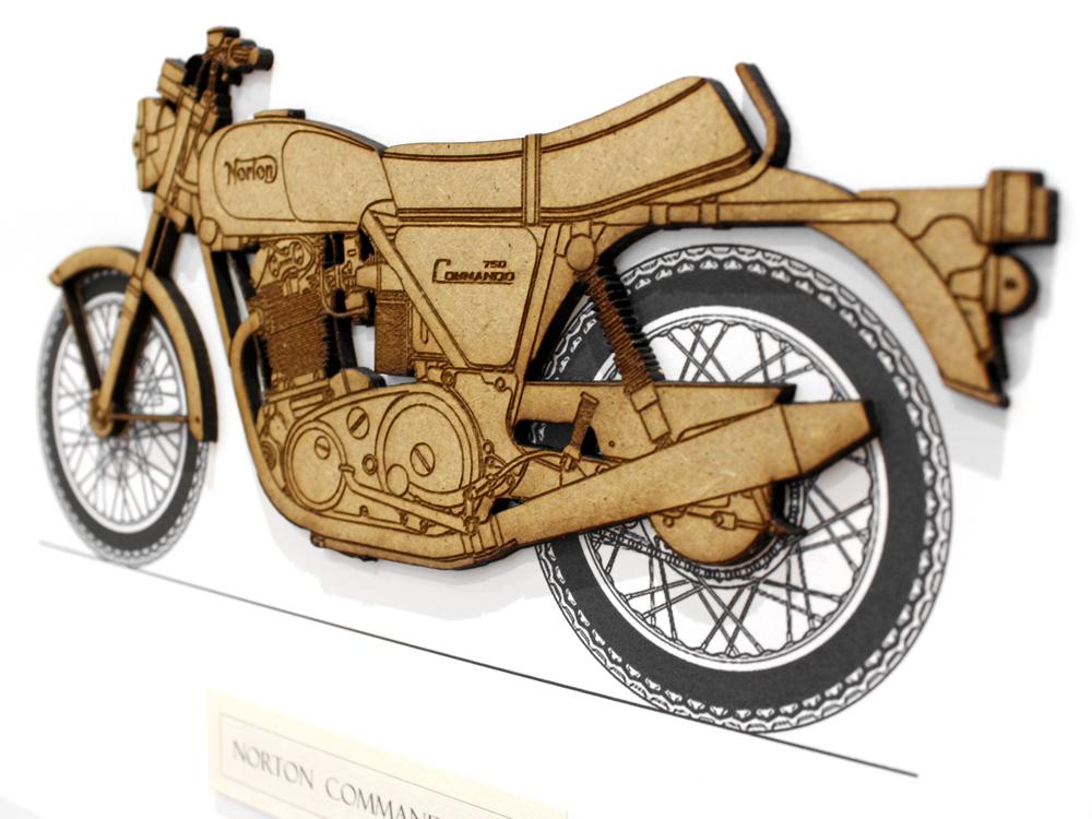Norton Commando 750 blueprint art