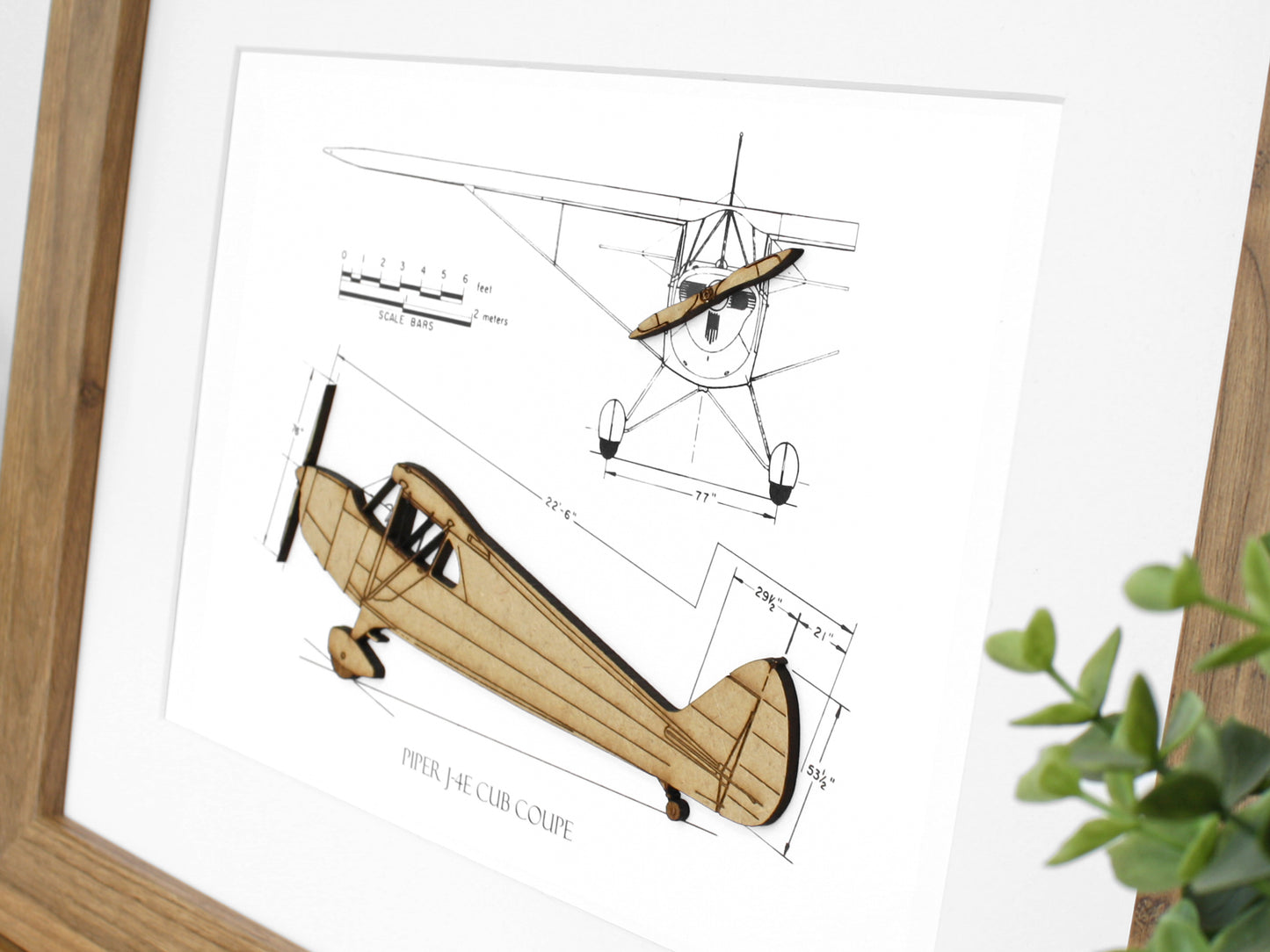 Piper J-4E Cub Coupe aviation art