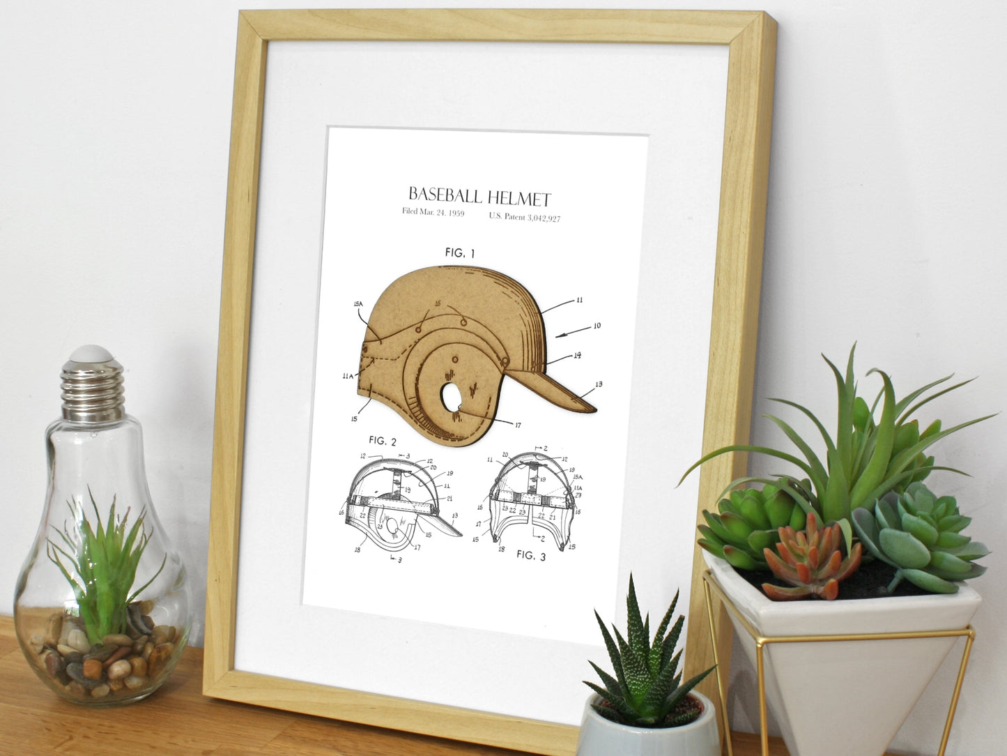 baseball patent art gift