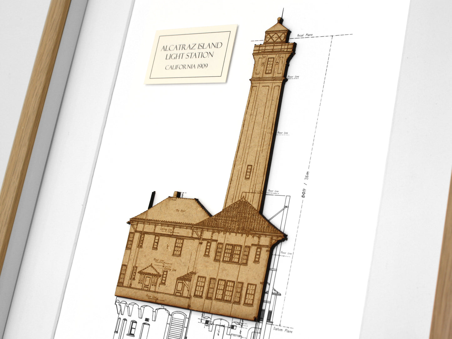 Alcatraz Island lighthouse wall art