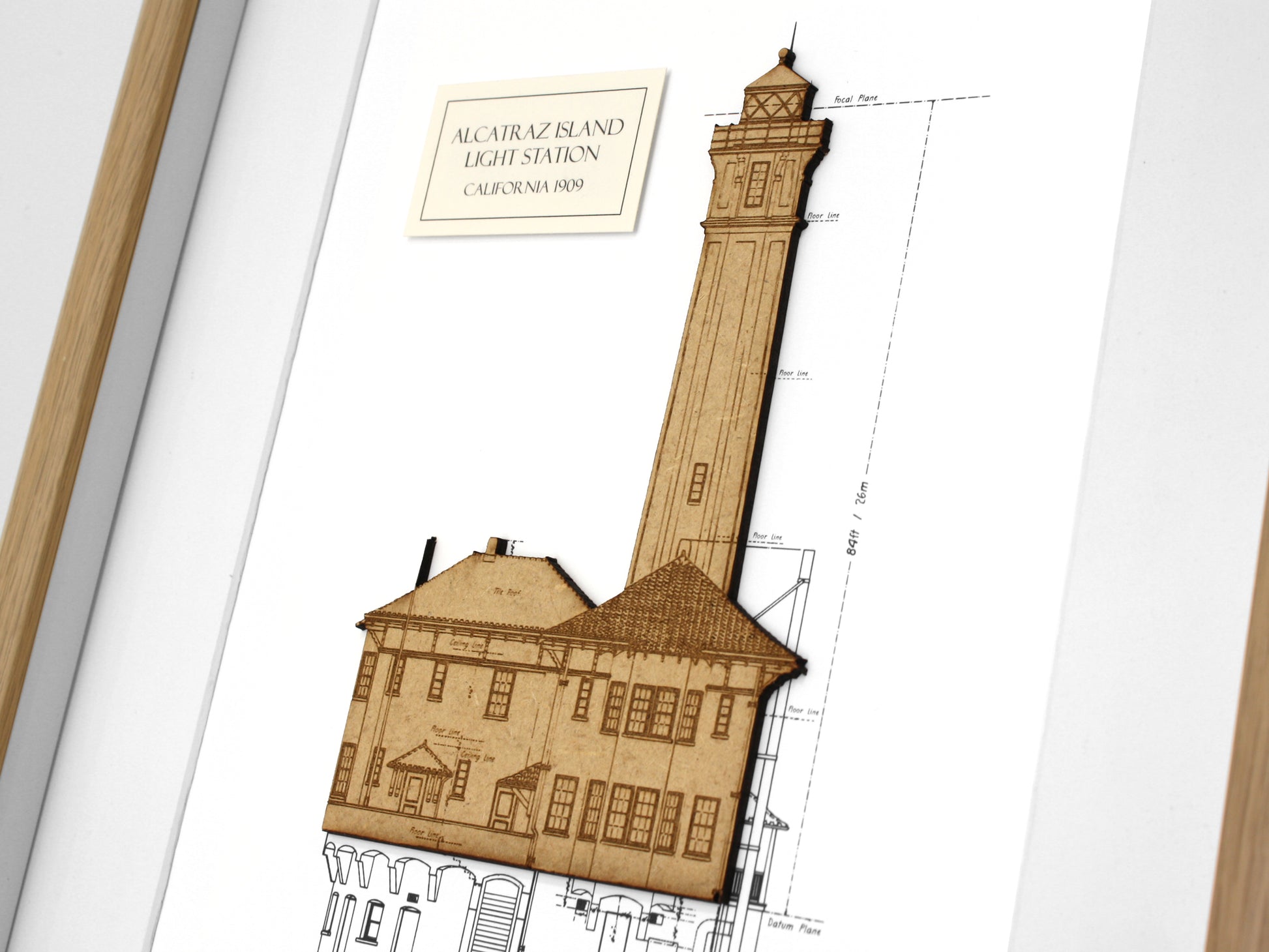 Alcatraz Island lighthouse wall art