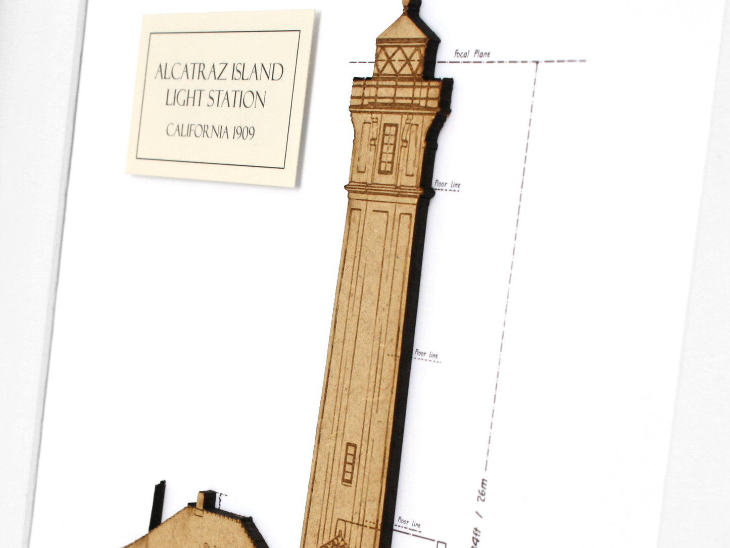 Alcatraz island lighthouse home decor