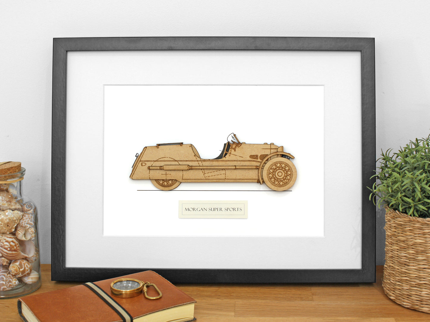 Morgan car blueprint art