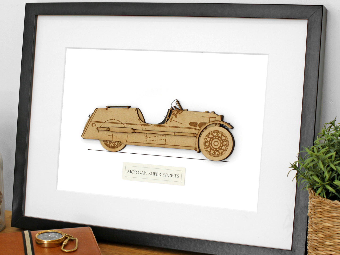 Morgan Super Sports 3 Wheeler blueprint art