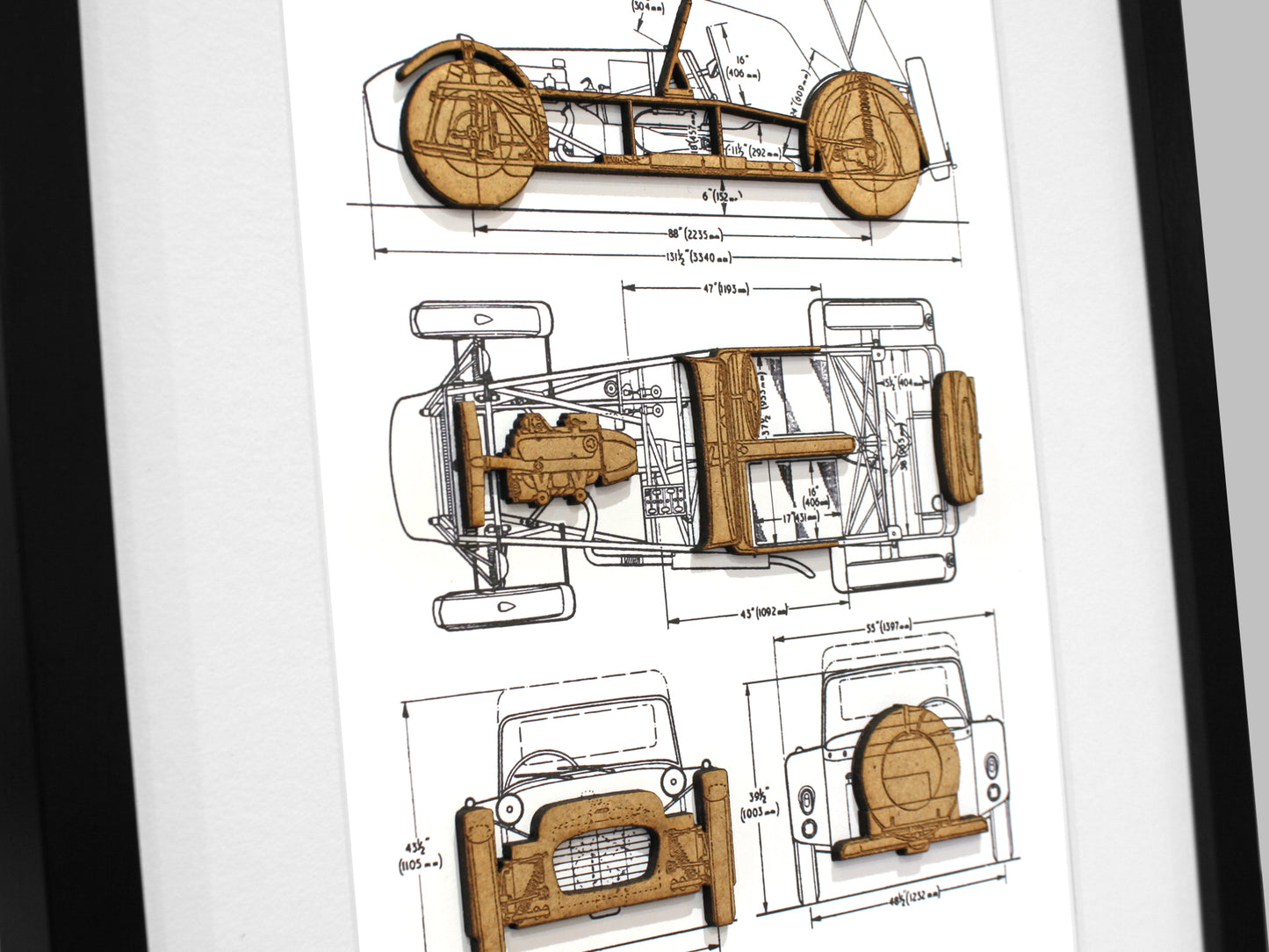 Lotus / Caterham Seven Blueprint, Automotive Art