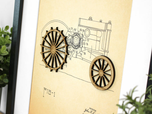 Tractor Patent Art, Farmer Gift