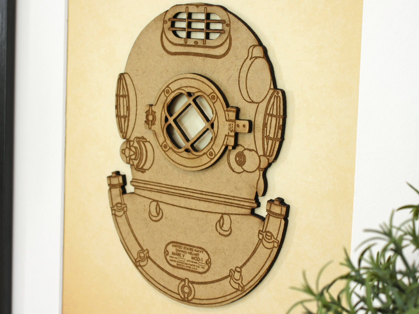 Navy Mark V diving helmet nautical art