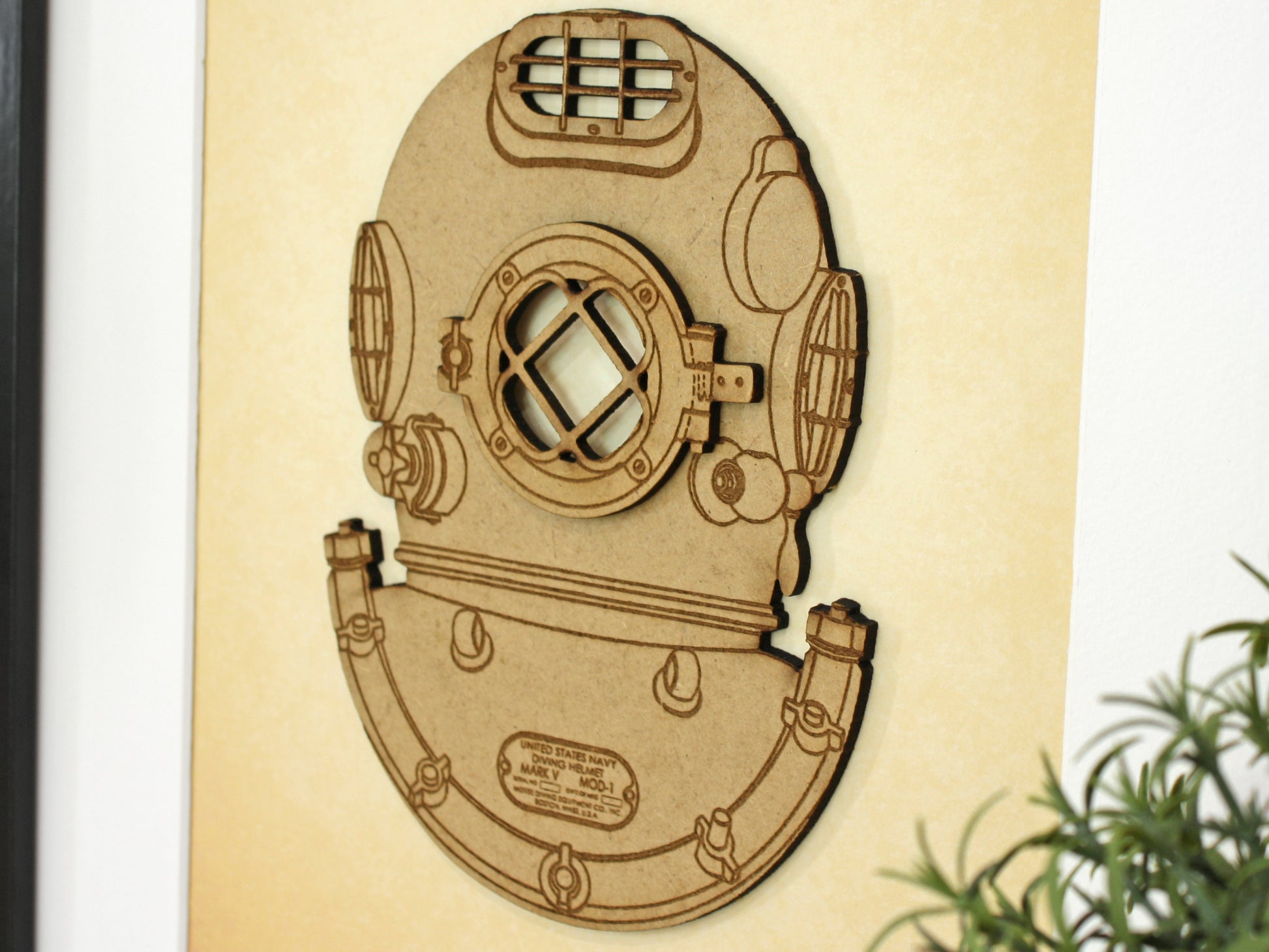 Navy Mark V diving helmet nautical art