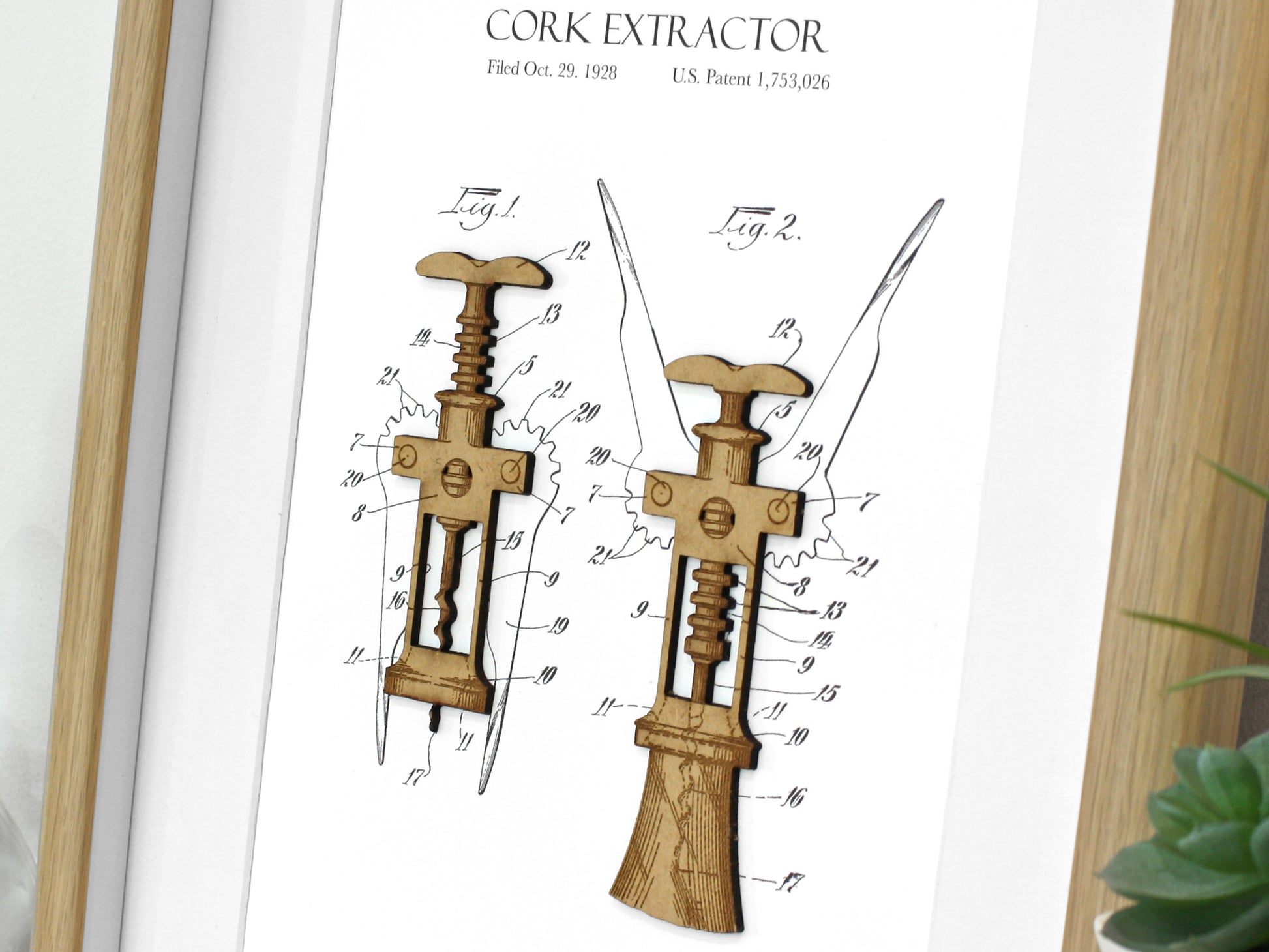cork extractor paten, wine gift